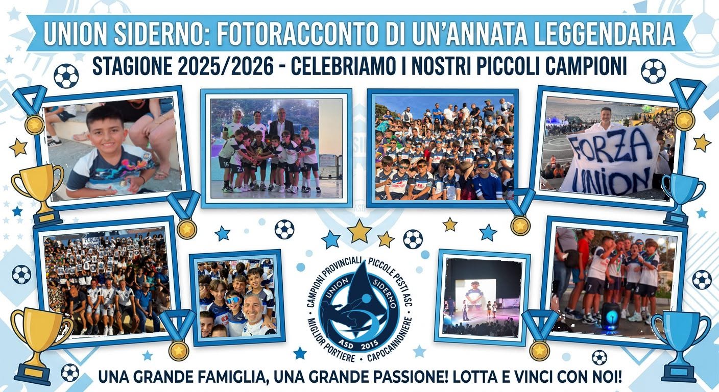 UN’ANNATA DA LEGGENDA: LA UNION SIDERNO È LA REGINA INDISCUSSA DEL CALCIO GIOVANILE